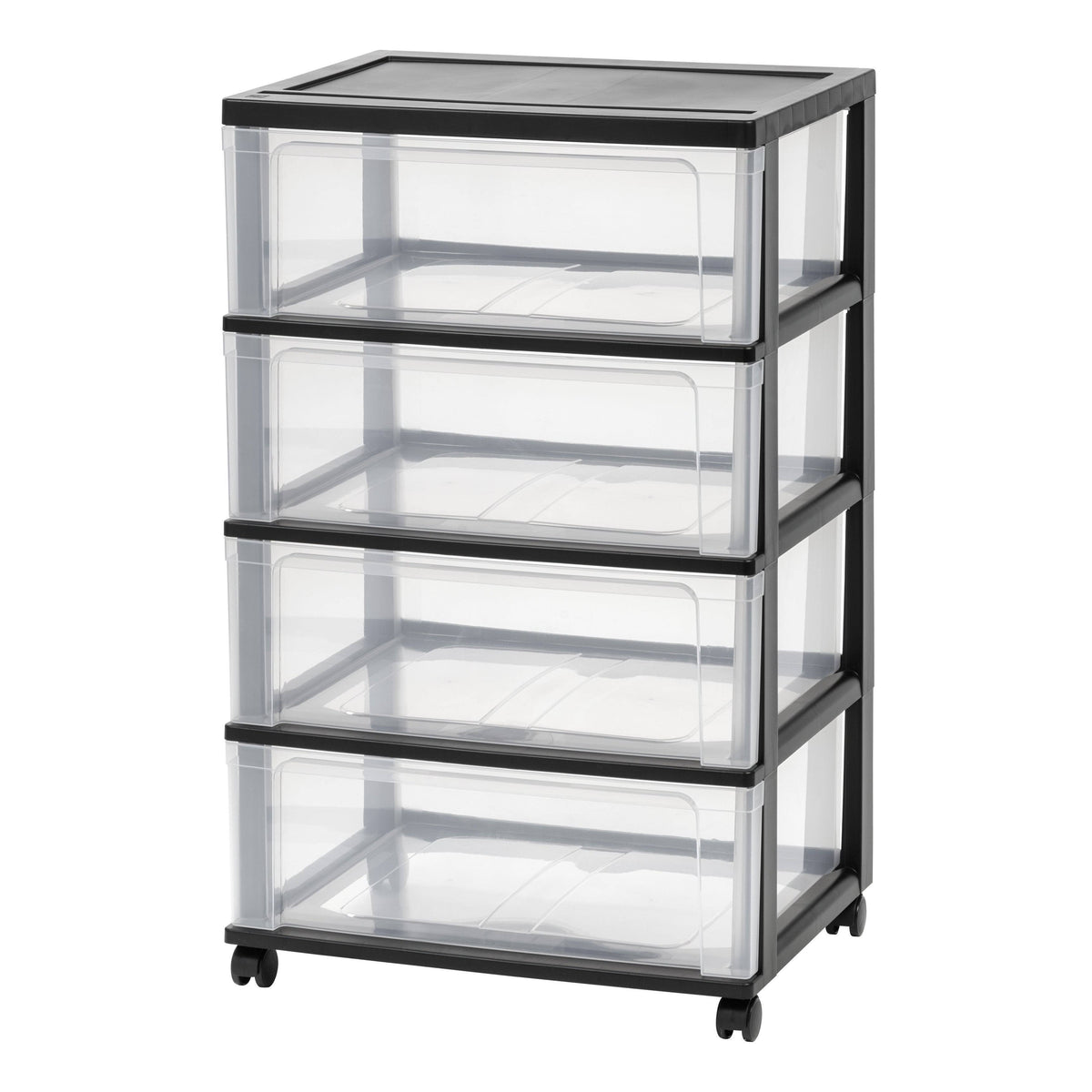 4 Drawer Wide Chest Black Y51171