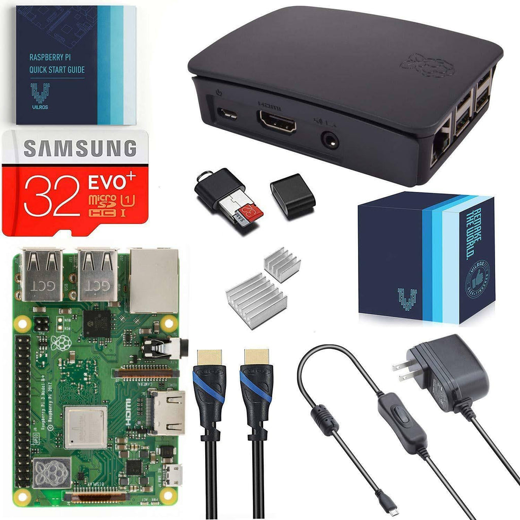 Raspberry Pi 3 Model B+ Complete Starter Kit with Official Black Case B83653