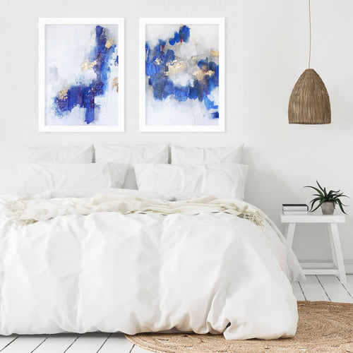 2 Piece White Framed Print Set S302704