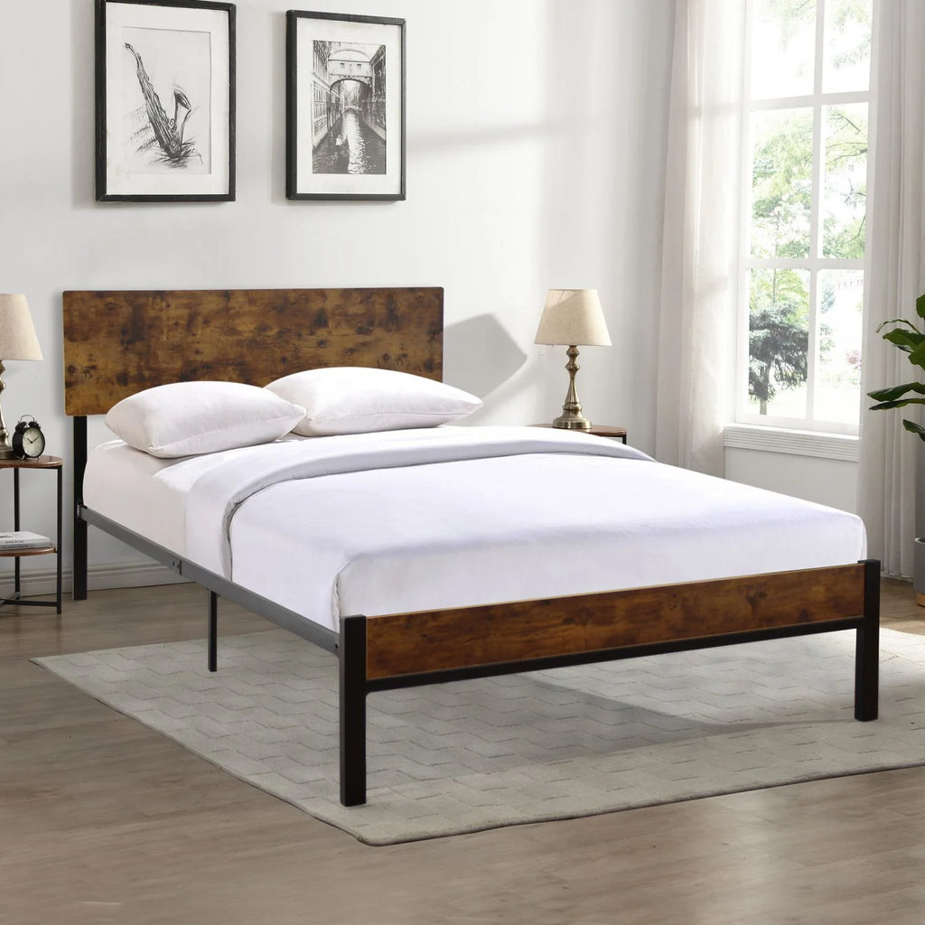 Twin Size Black Metal Bed Frame J97877