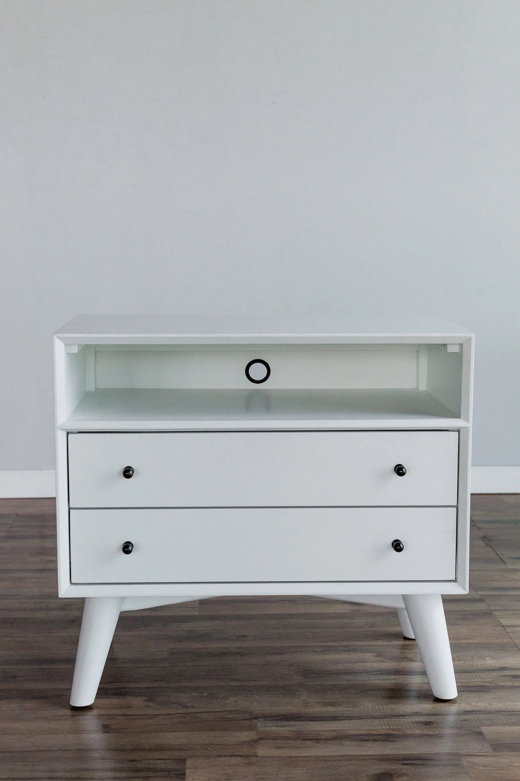 White 2 Drawer Wood Nightstand V352301