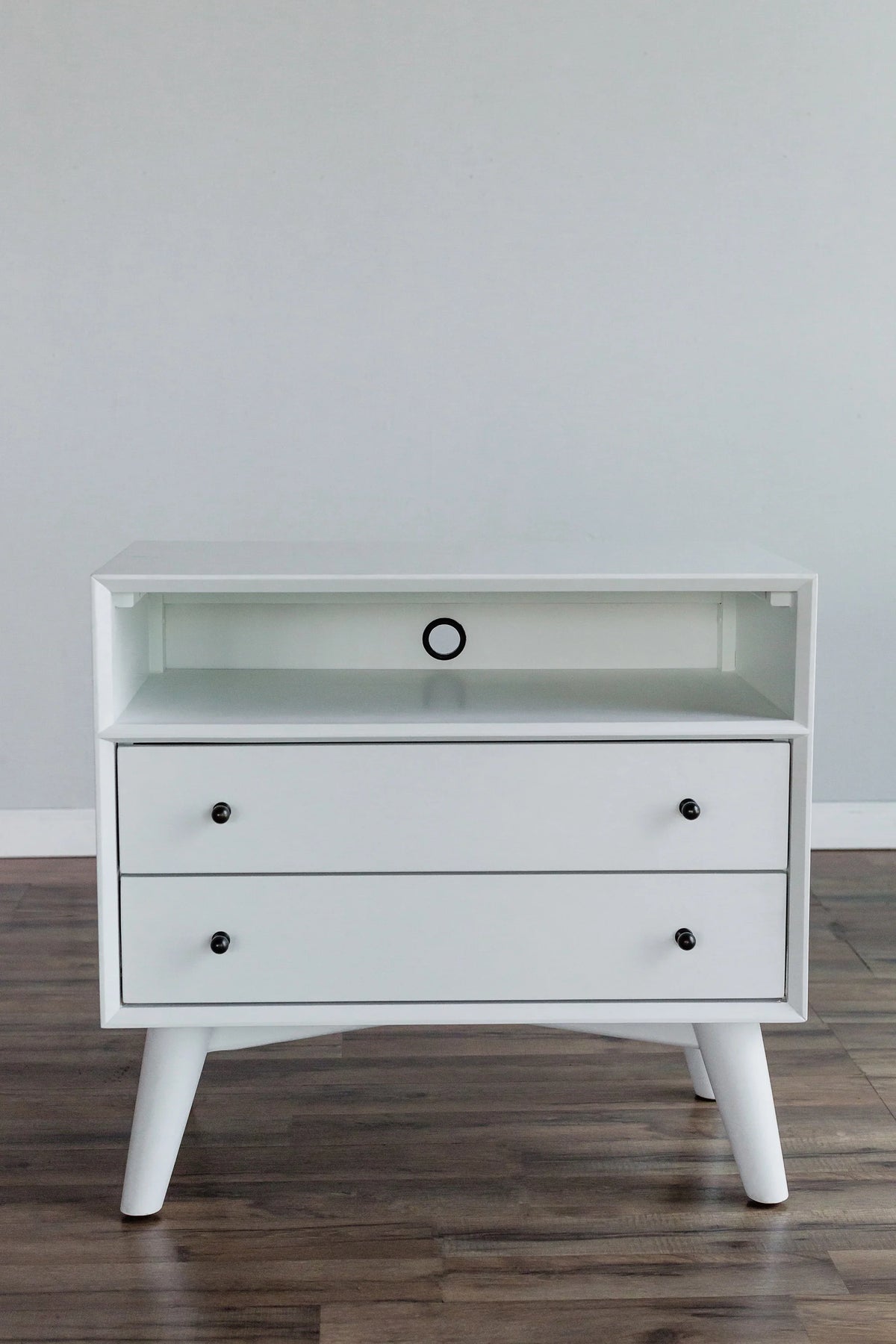 White 2 Drawer Wood Nightstand V352301