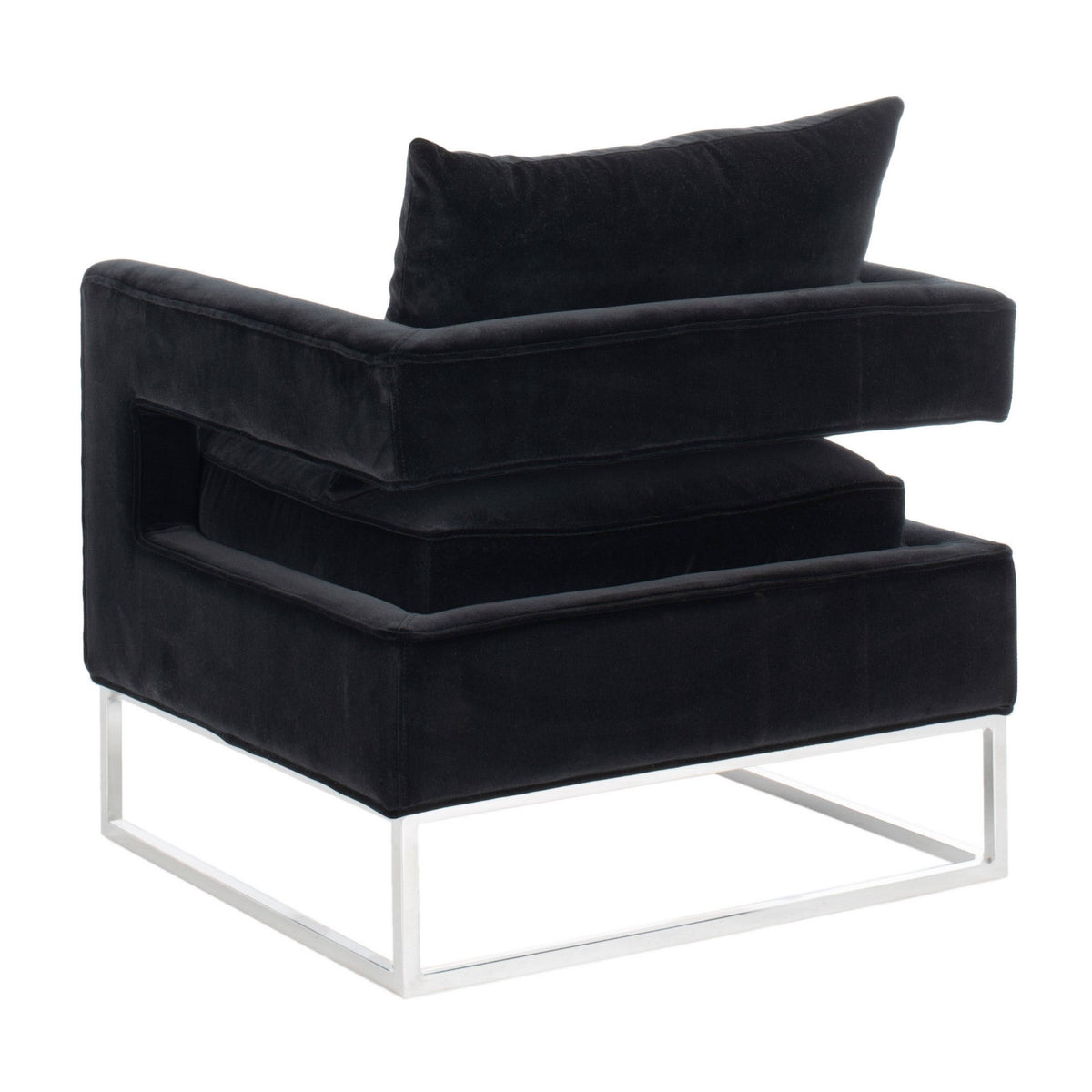 Velvet Club Chair Black V949751