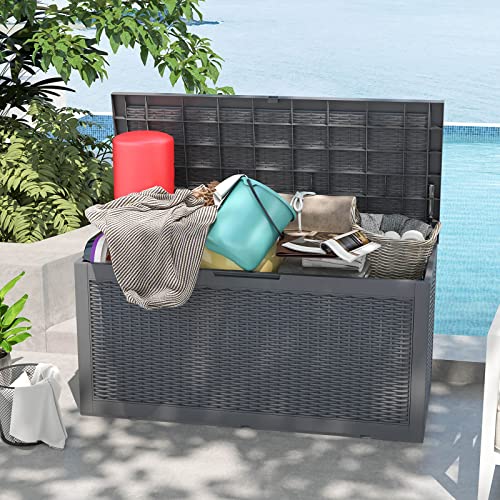 100 Gallon Waterproof Resin Outdoor Storage Box D664866