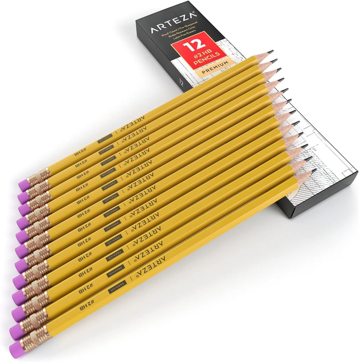 HB #2 School Pencils, Pack of 96, Black, Electric Pencil Sharpener, Pack of 2 T467352