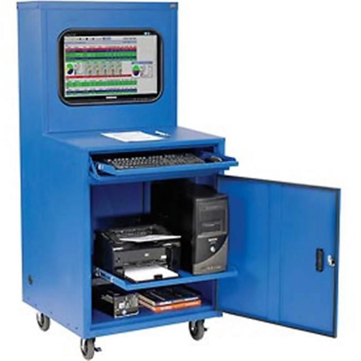 Blue Industrial Computer Cabinet Q324877