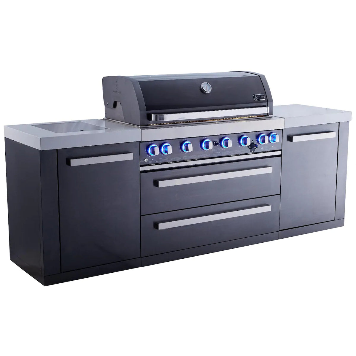 Black Stainless Steel Island Grill O255