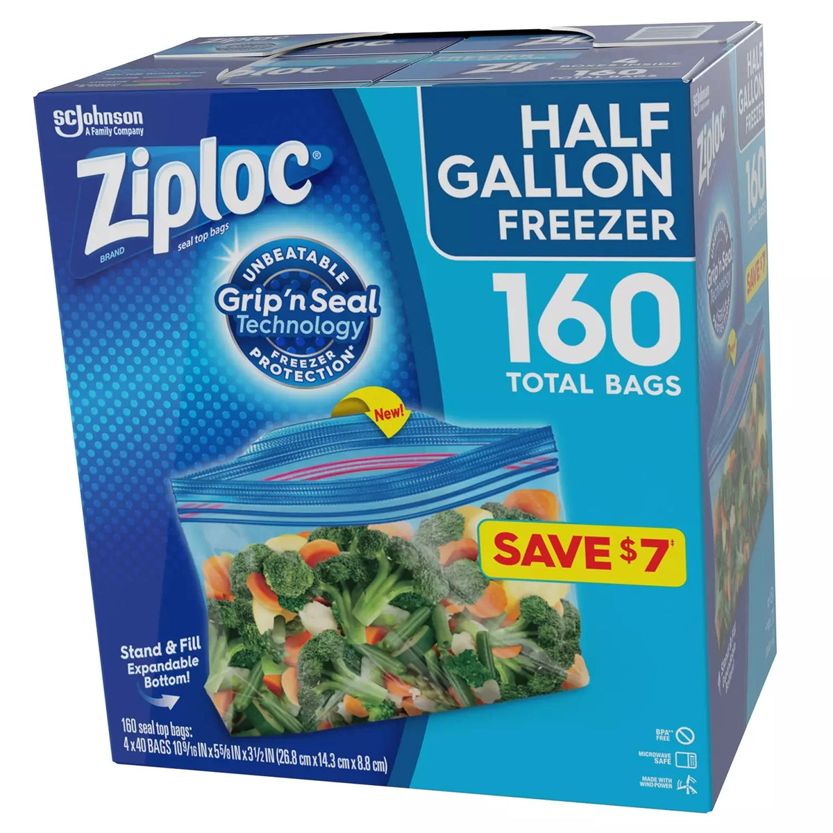 Half Gallon Freezer Bags (160 ct.) Y62038