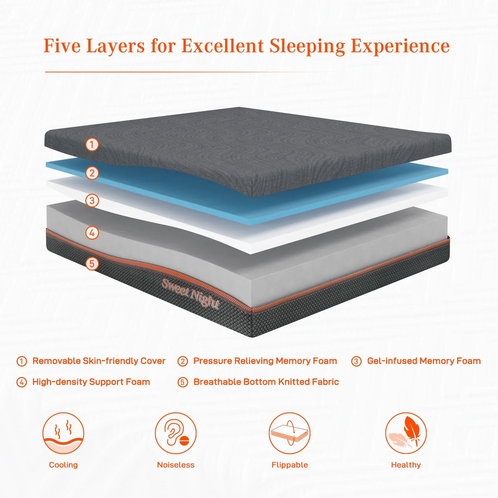 10 Cool Gel Memory Foam Mattress X5980