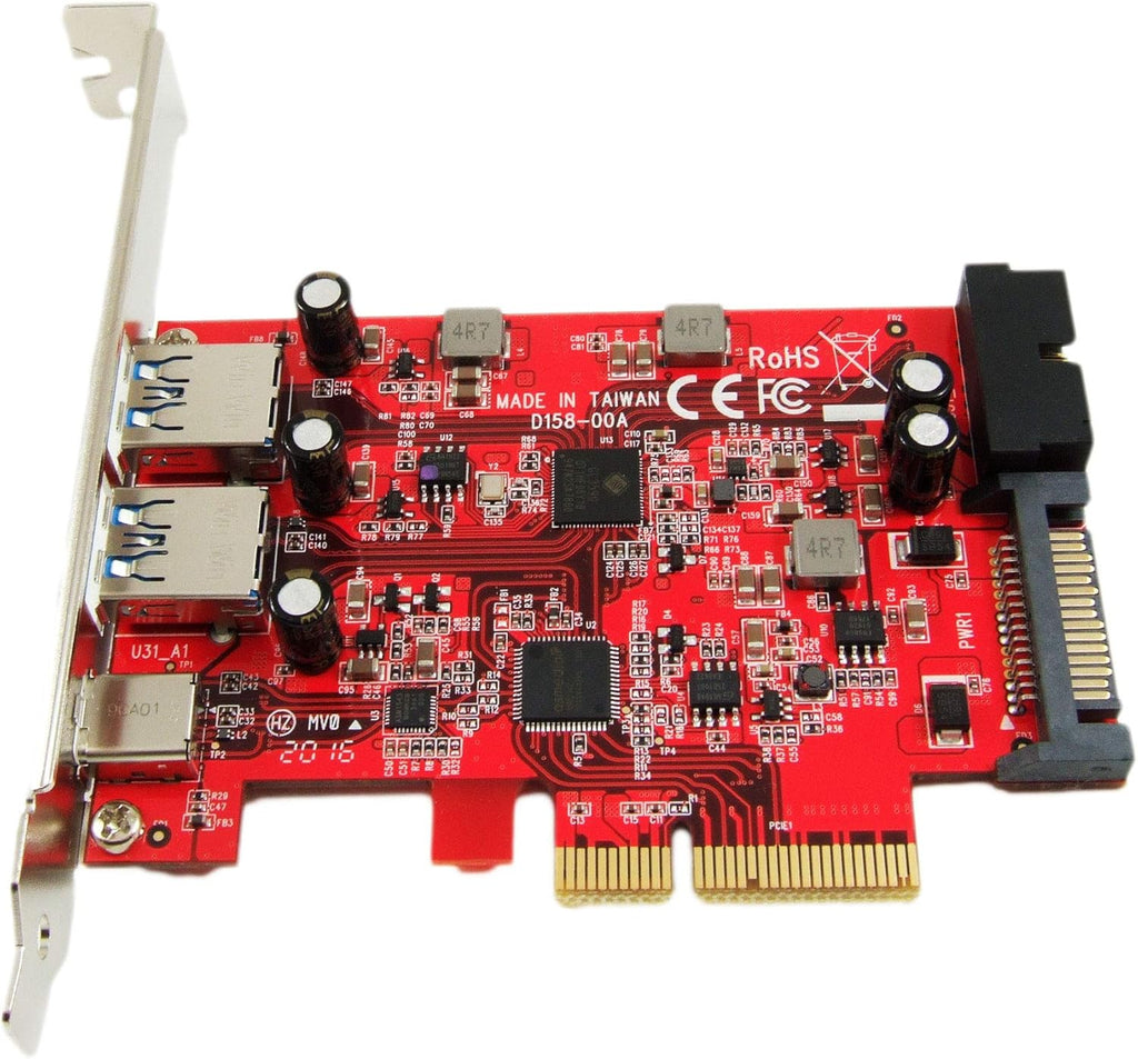 USB 3.1 5-Port PCIe 3.0 Card with USB-C and USB-A X700