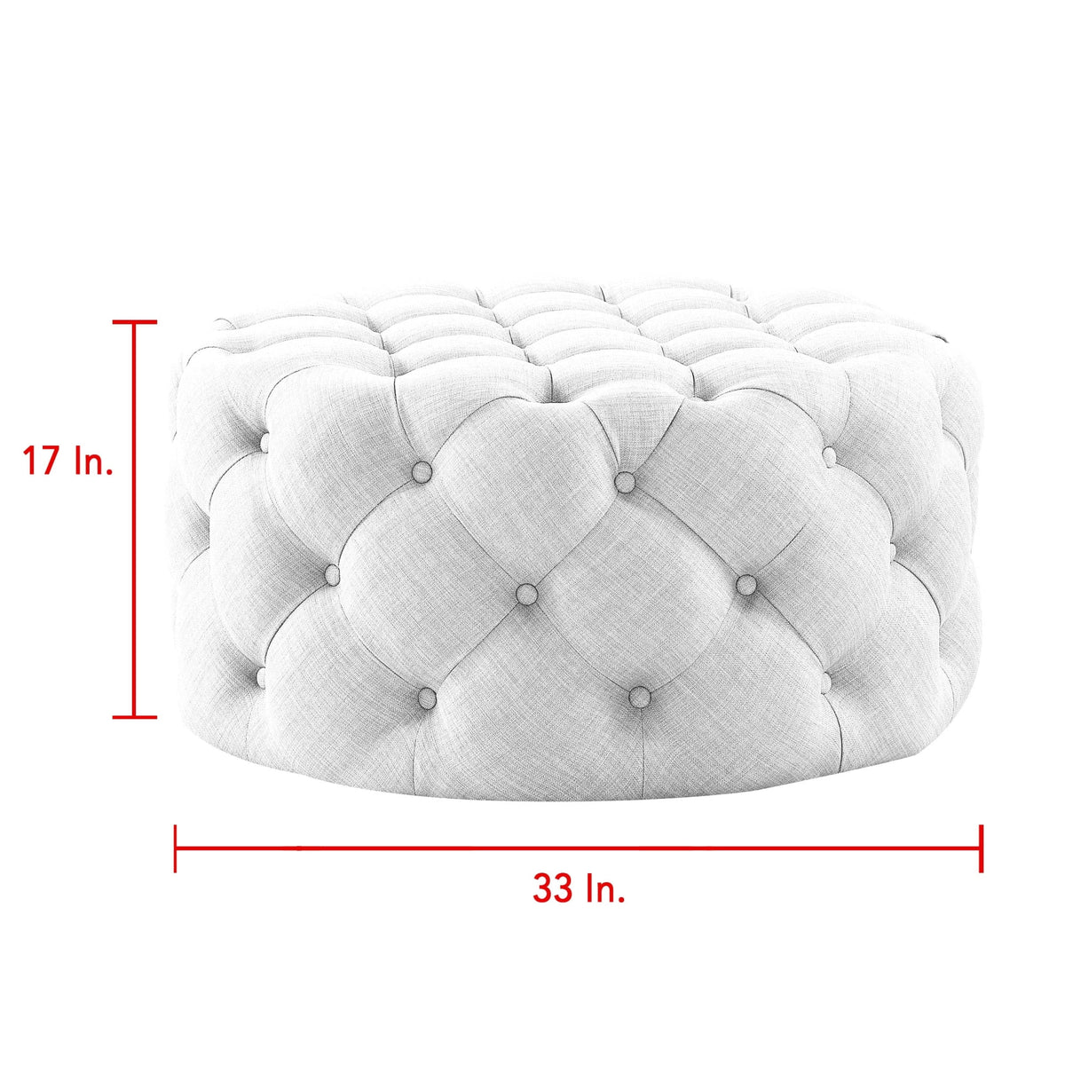 Navy Velvet Tufted Round Cocktail Ottoman M149