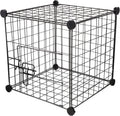 Black Pack of 2 Foldable Metal Dog Exercise Playpen U93701