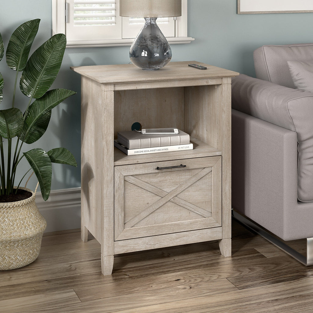 Washed Gray End Table T963
