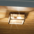 Urban Bronze Clear Water Glass Outdoor Ceiling Light F66457