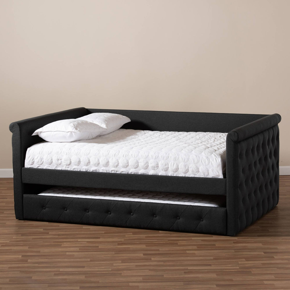 Queen Dark Grey Daybed with Trundle M709