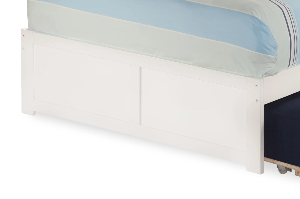 White Full Platform Bed with Trundle Bed T888964
