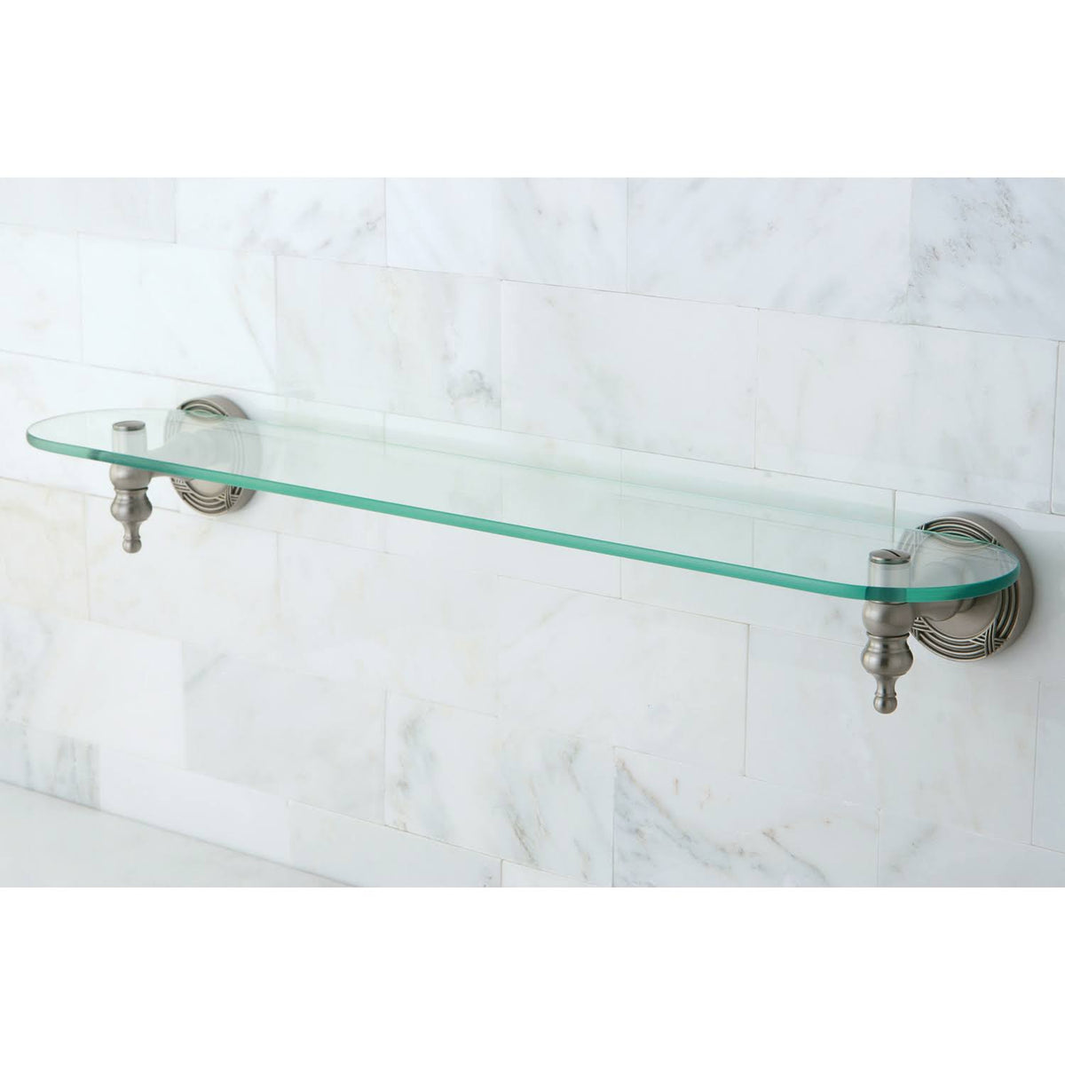 Satin Nickel Glass Shelf H4711