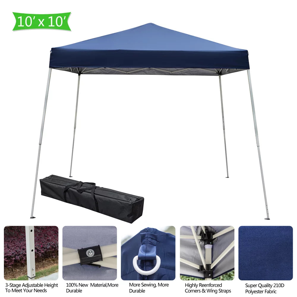 10 x 10FT Waterproof Oxford Pop Up Canopy Tent with Carry Bag D855602