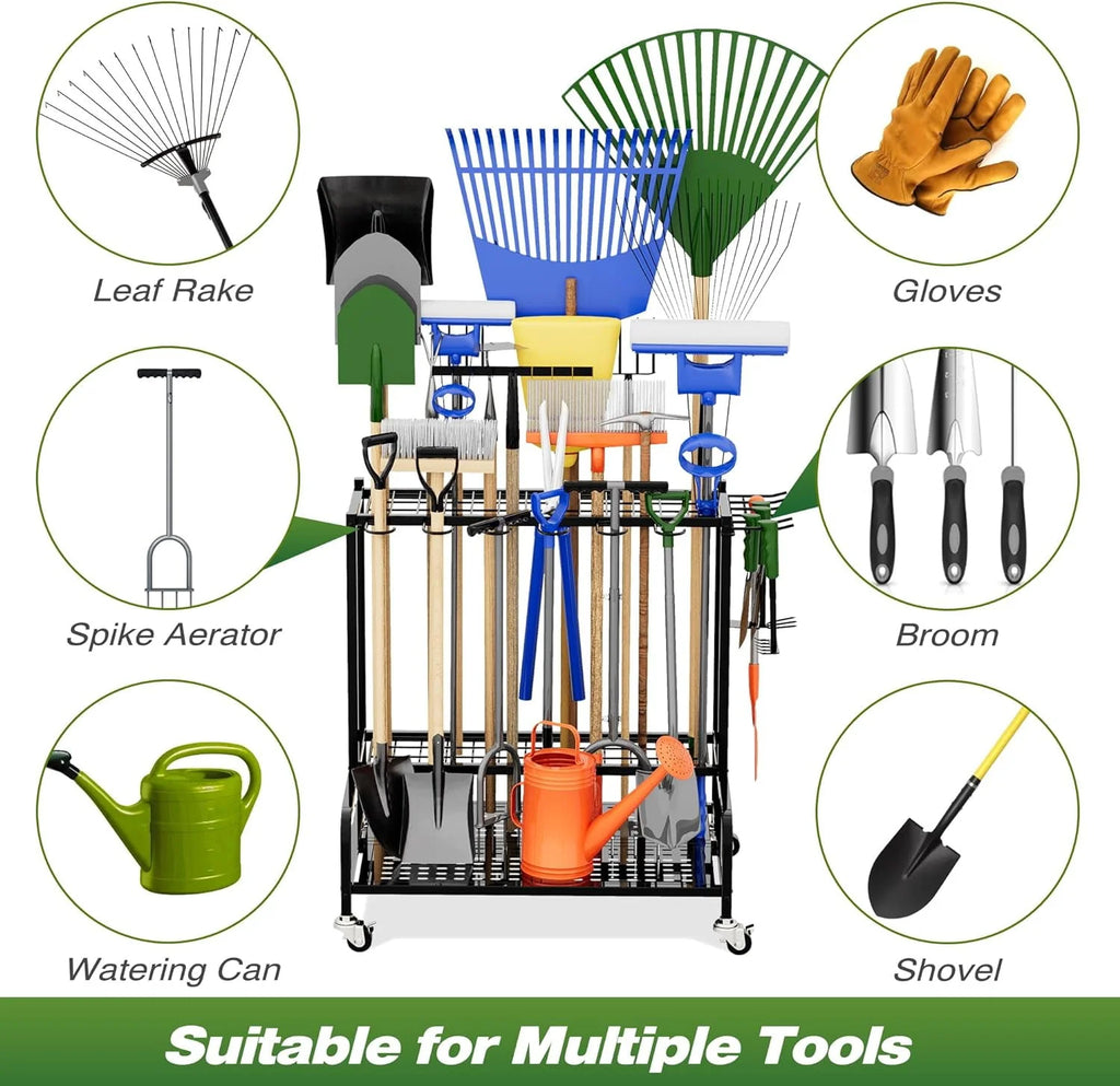 Garden Tool Organizer, Yard Tool Tower Rack W3804