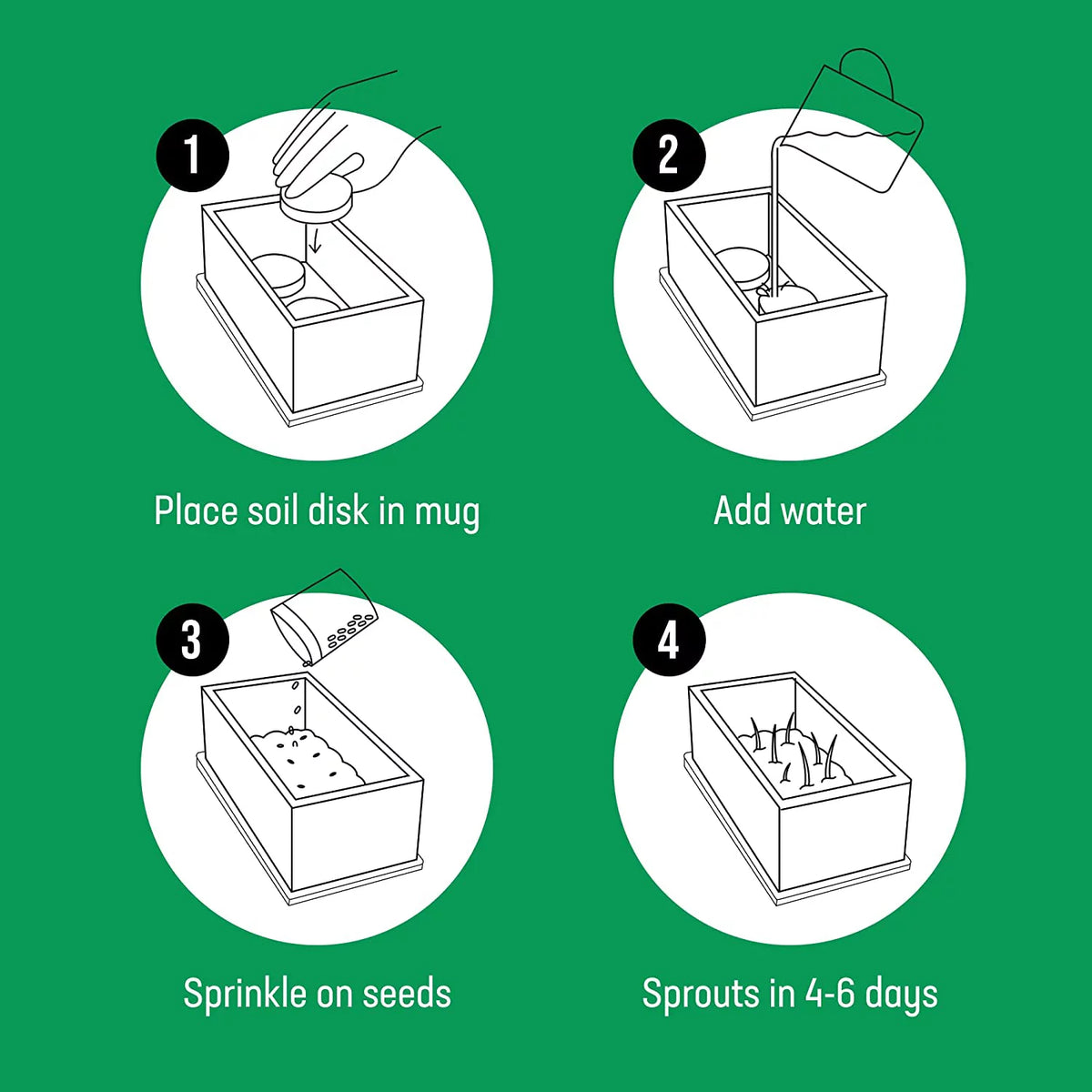 Organic Cat Grass Growing Kit with Seed Mix, Soil and Ceramic Planter H55793