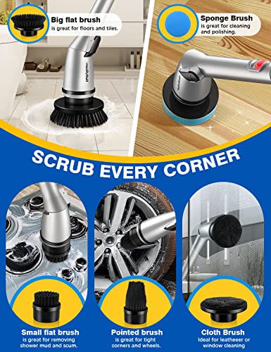 Cordless Electric Scrubber with 5 Brush Heads G341745