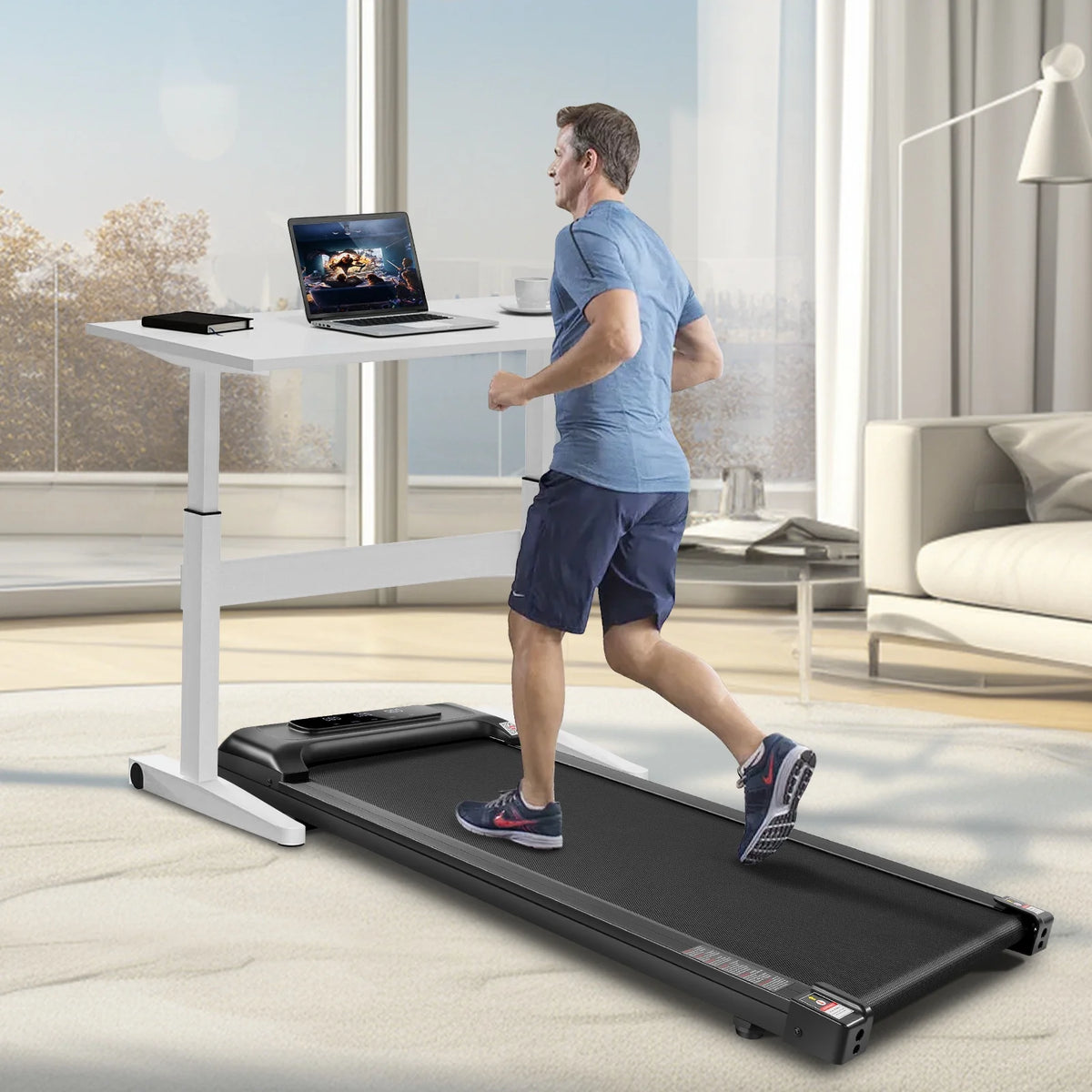 Under Desk Walking Pad 2.5HP Electric Treadmill N8155