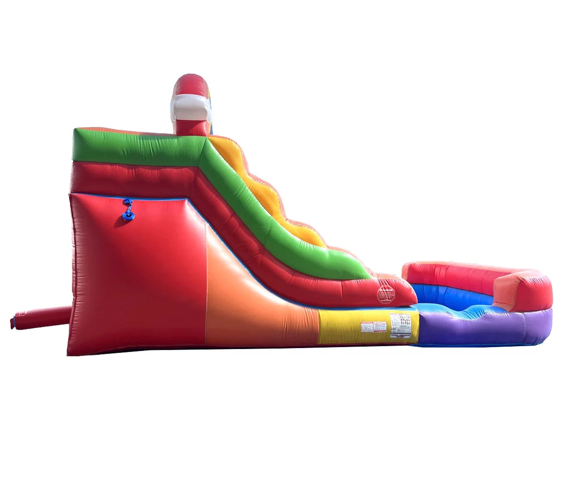Rainbow Cloud Inflatable Double Water Slide with Blower, 13 Ft G464338
