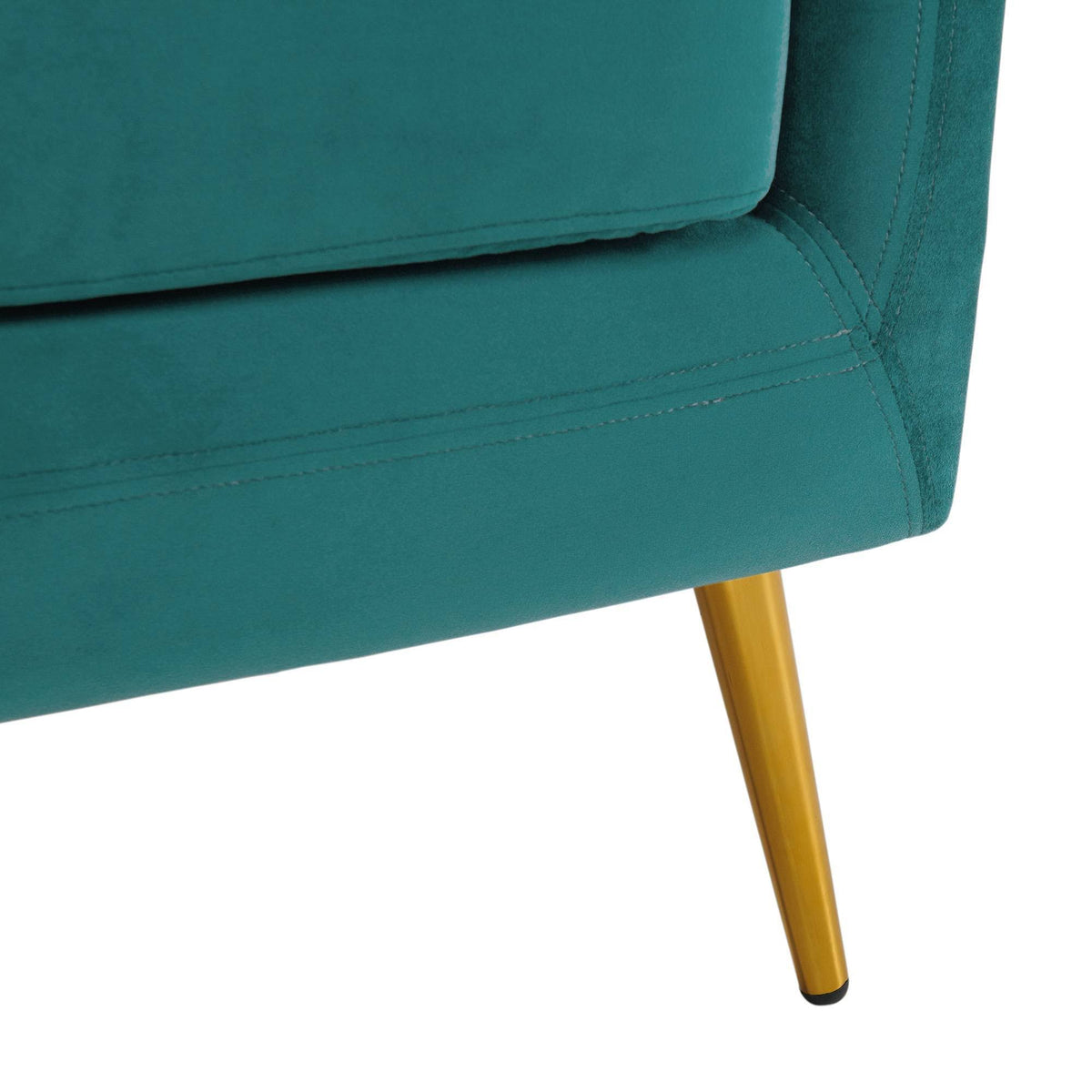 Marine Blue Accent Chair with Gold Legs K7219
