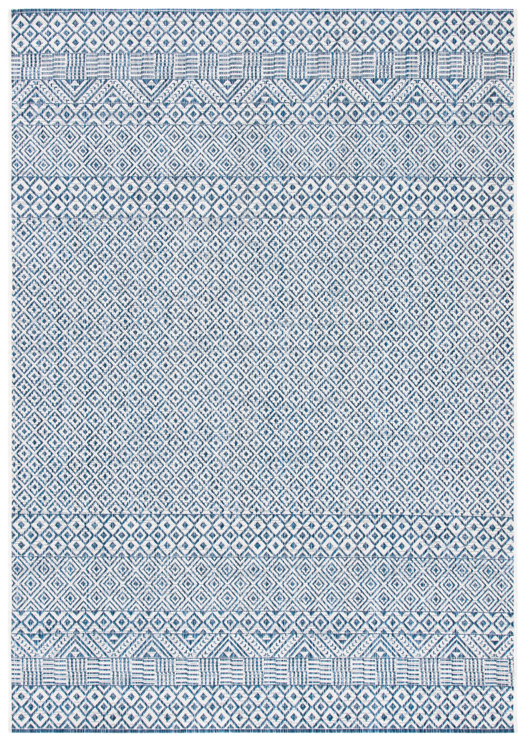Blue Navy Geometric Area Rug H50646