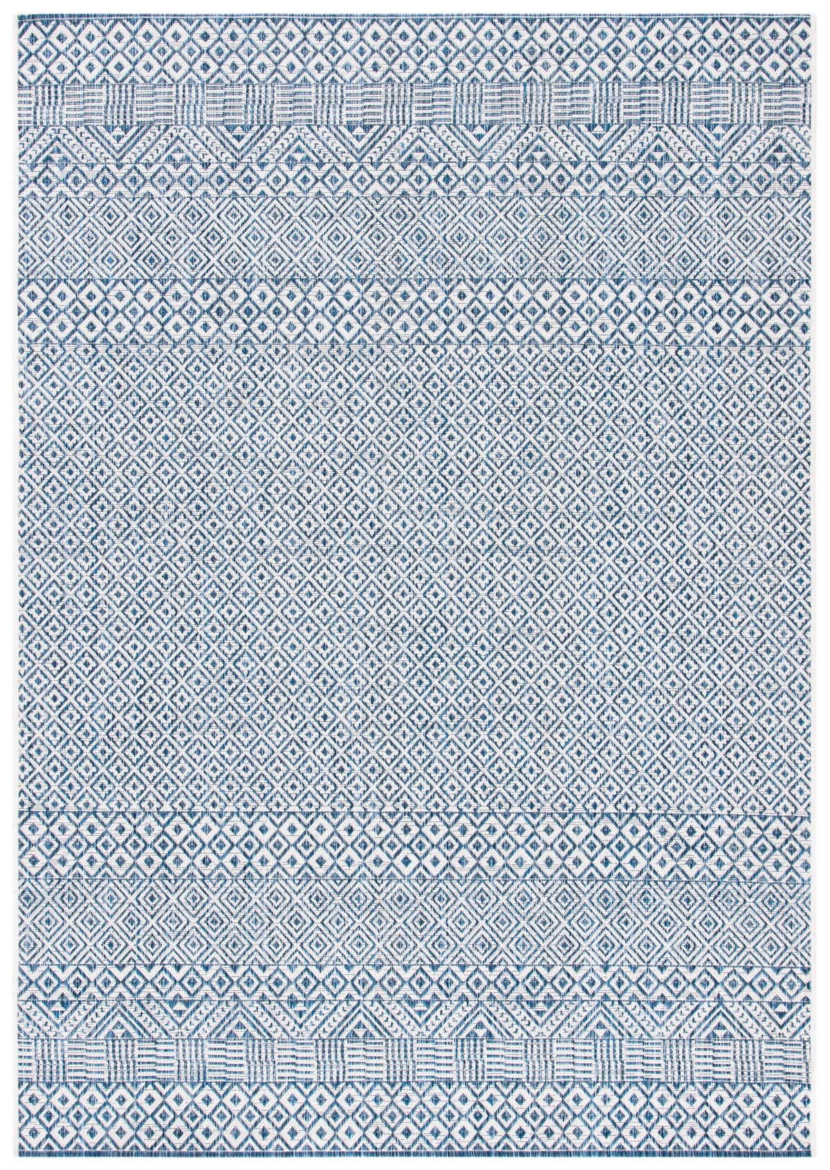 Blue Navy Geometric Area Rug H50646