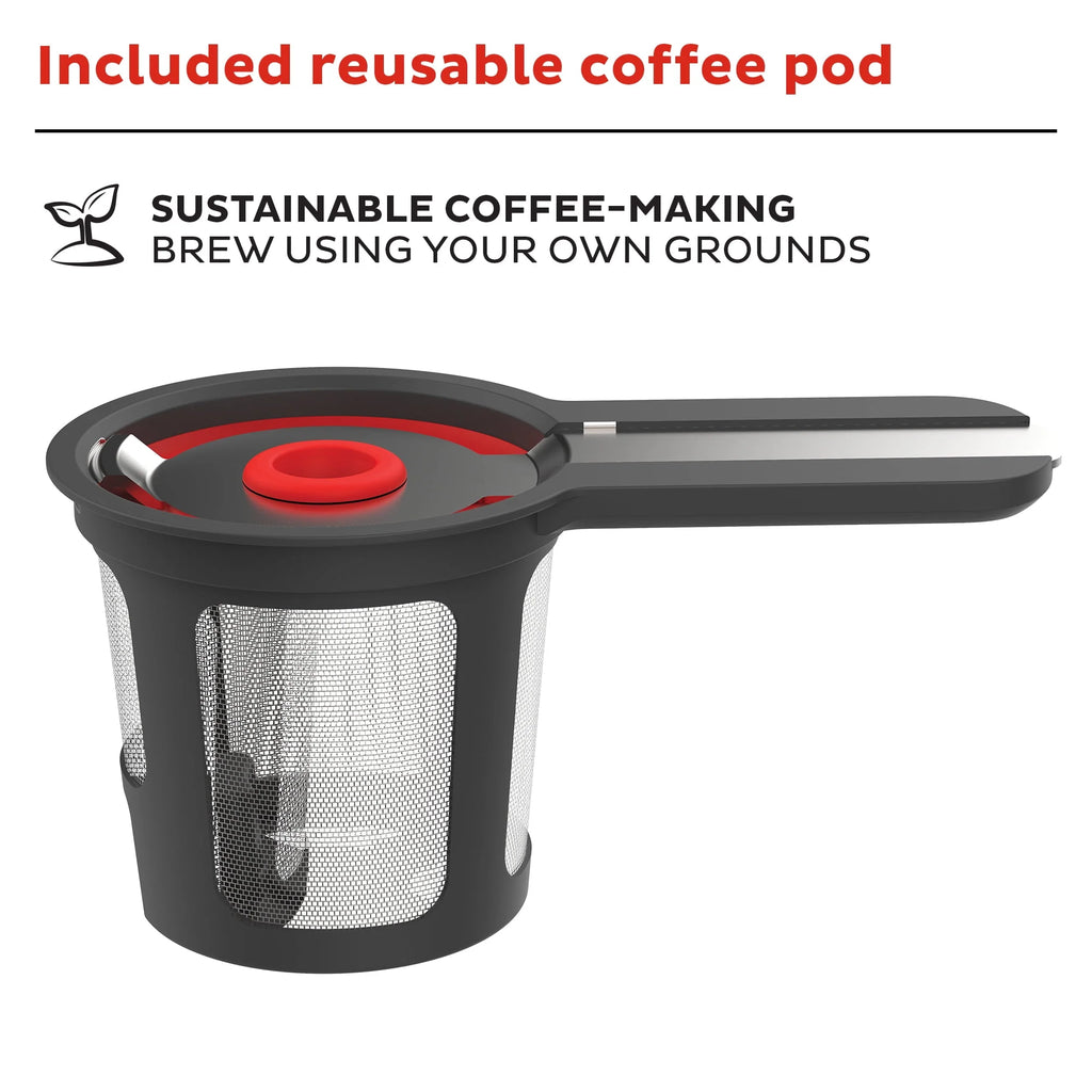 2-in-1 Single Serve Coffee Maker, Black X84674
