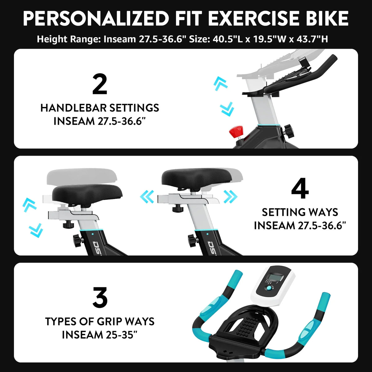 Indoor Cycling Bike Magnetic Stationary Exercise Bike J5738