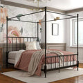 Black Queen Metal Canopy Bed P871740