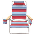 5-Position Beach Chair with Wood Armrests I2625