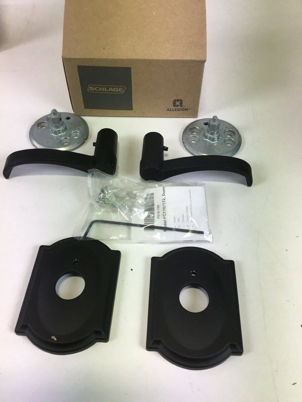 Black Non-Turning Lever with Camelot Trim J25000