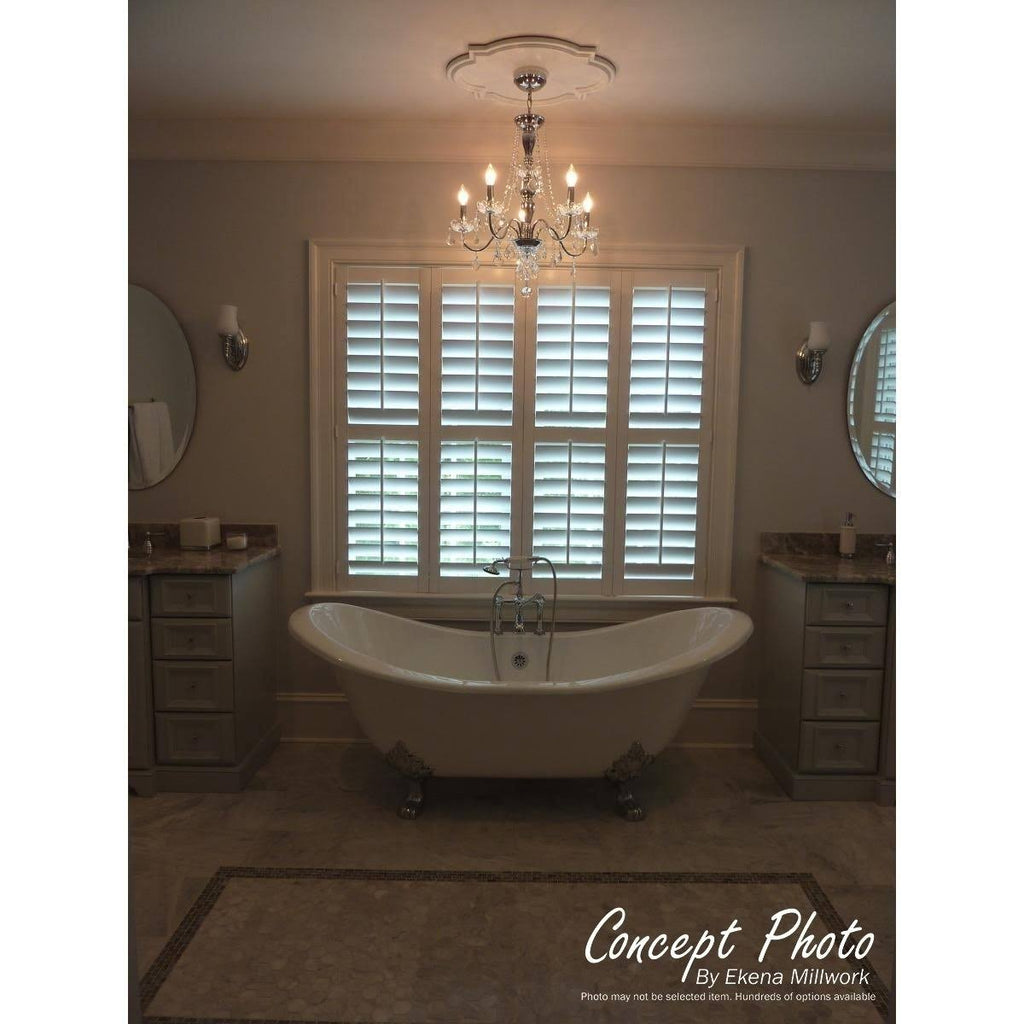 24x22OD x 4x22ID x 1 1/2x22P Hand-Painted Pearl White Ceiling Medallion D256