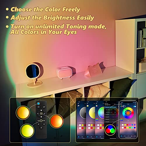 LED Sunset Projection Lamp with Remote Control U2944