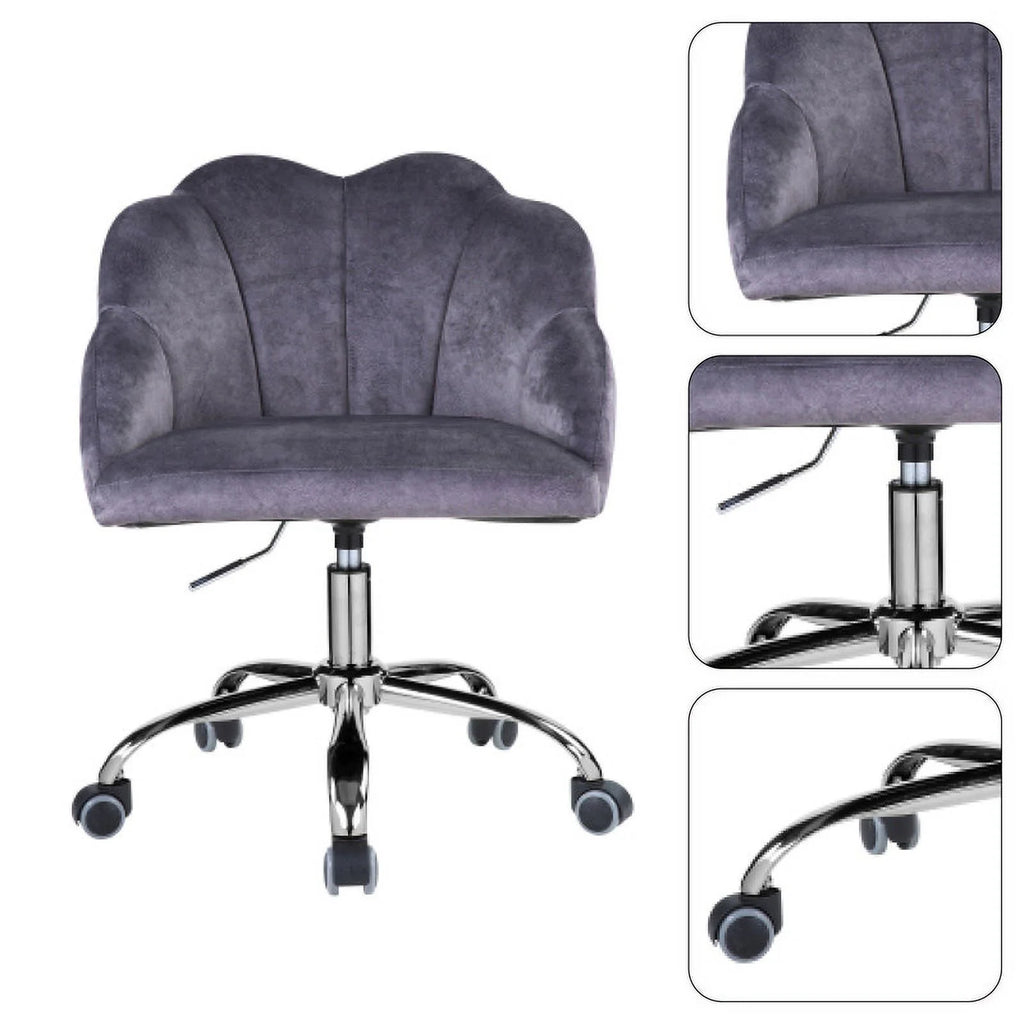 Gray Velvet Adjustable Lift Task Chair P502