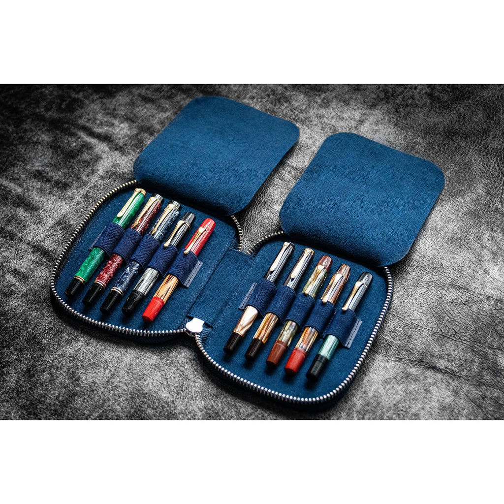 Navy Blue 10 Pen Zipper Case O927922