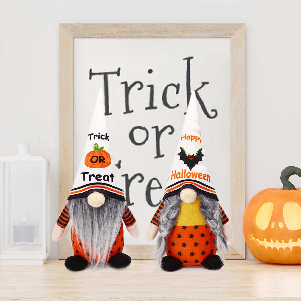 Set of 2 Halloween Gnome Plush Doll M22850