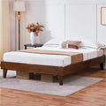 Queen Size Platform Bed Frame with Wood Slat Support T464619