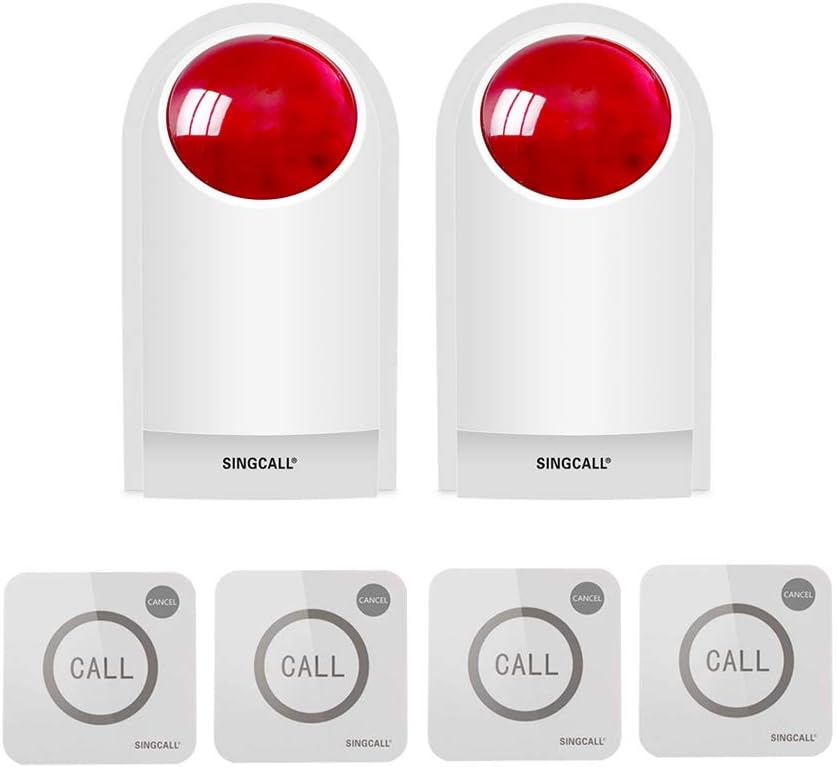 Waterproof Outdoor Emergency Strobe Siren Alarm Kit with 2 Call Buttons A2201