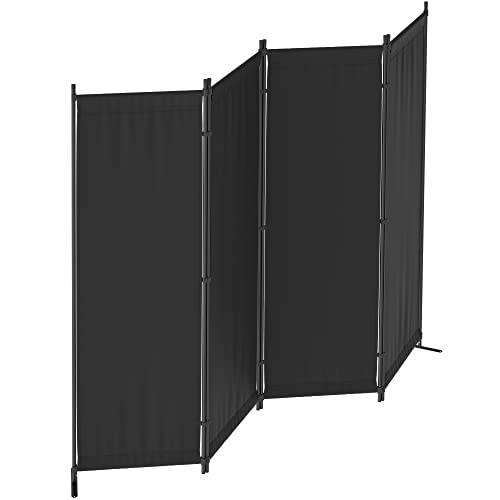 Black 4 Panel Folding Room Divider T920
