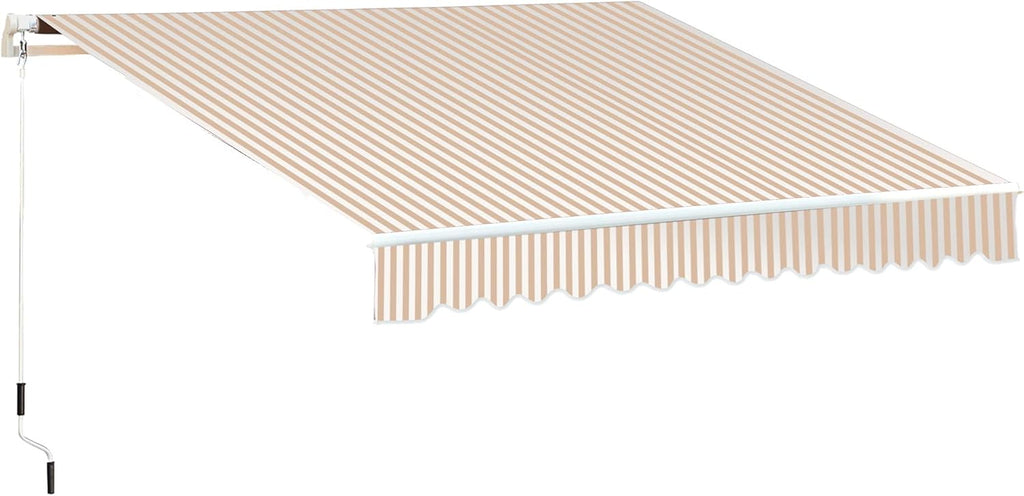 Coffee Brown Manual Retractable Patio Awning O6706