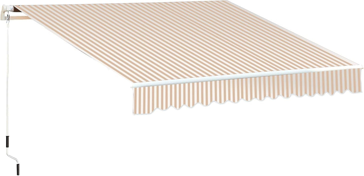 Coffee Brown Manual Retractable Patio Awning O6706