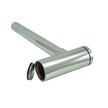 Satin Brass Round Bottle Trap with Clean Out Plug Y973683