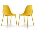 Sunburst Yellow Poly Dining Chair Set of 2 F340248