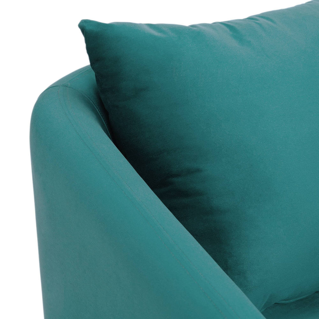 Marine Blue Accent Chair with Gold Legs K7219